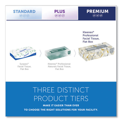 White Facial Tissue, Pop-Up Box, 2-Ply, 125 Sheets/Box