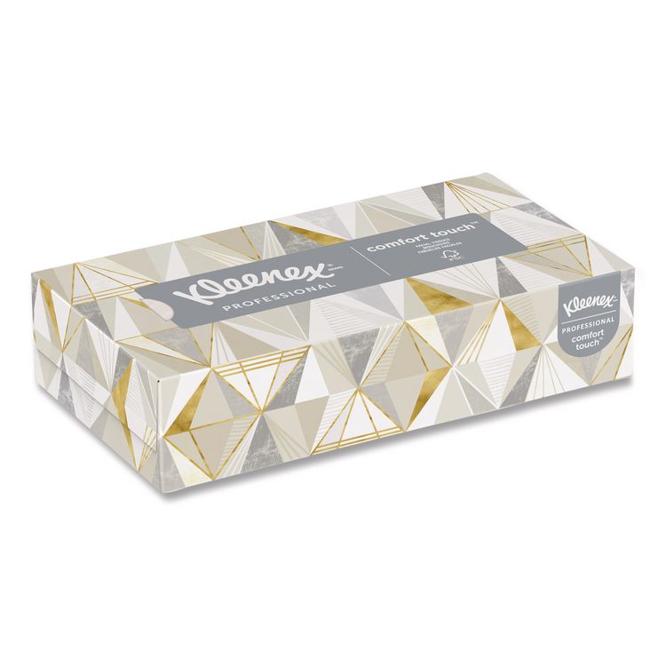 White Facial Tissue for Business, Pop-Up Box, 2-Ply, 125 Sheets/Box, 48 Boxes/Carton