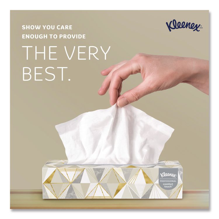 White Facial Tissue for Business, Pop-Up Box, 2-Ply, 125 Sheets/Box, 48 Boxes/Carton