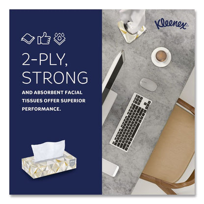 White Facial Tissue for Business, Pop-Up Box, 2-Ply, 125 Sheets/Box, 48 Boxes/Carton
