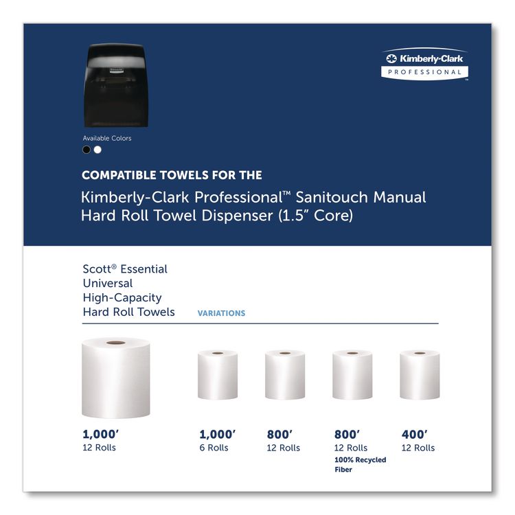 Sanitouch Hard Roll Towel Dispenser, For 1.5" Core, 12.63 x 10.2 x 16.13, Smoke