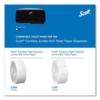 Essential Coreless Twin Jumbo Roll Tissue Dispenser, 20 x 6 x 11, Black