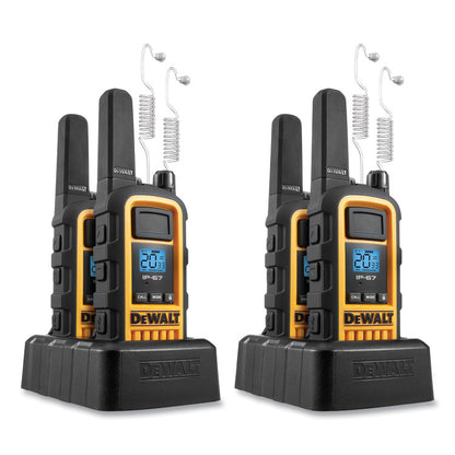 2DXFRS800SV1 FRS Two-Way Radios, 4 Radios, 2 W, 22 Channels