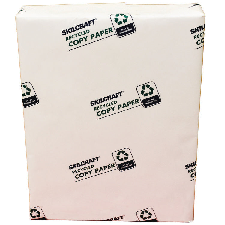 7530017111299 SKILCRAFT Convenience Pack Recycled Copy Paper, 92 Brightness, 20lb Bond, 8.5x11, White, 500 Sheets/Ream, 3/CT