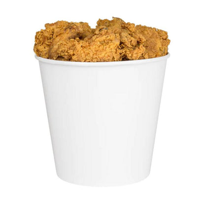 Food Bucket, 170 oz, 8.9" Diameter x 8.36" h, White, Paper, 150/Carton