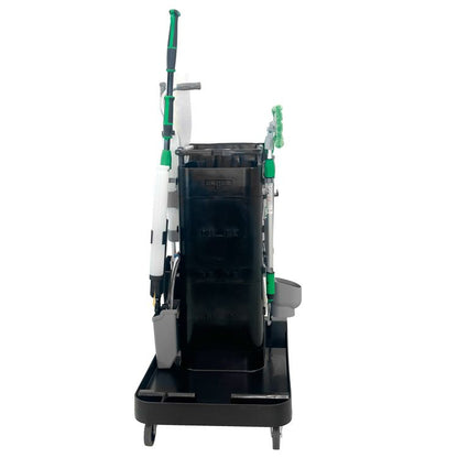 SpotCleanRx Janitorial Carts, Plastic, 3 Shelves, 23.5 x 25 x 25, Black