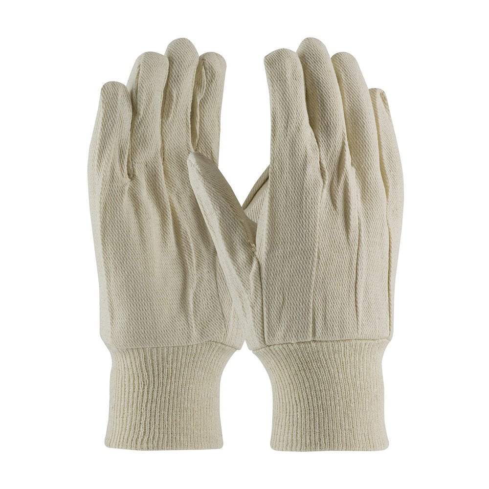 PIP Cotton Canvas Single Palm Glove - Knit Wrist, 12 Pairs/Dozen