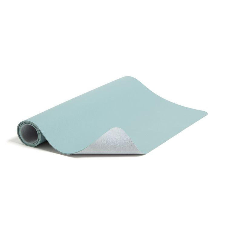 Vegan Leather Desk Pads, 31.5" x 15.7", Light Blue