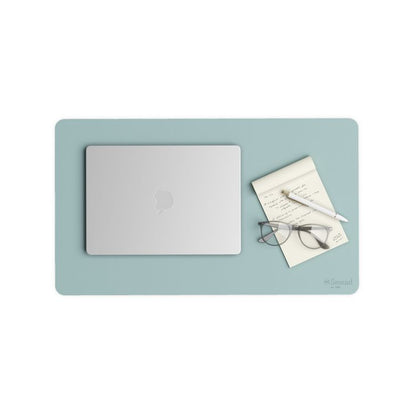 Vegan Leather Desk Pads, 23.6" x 13.7", Light Blue