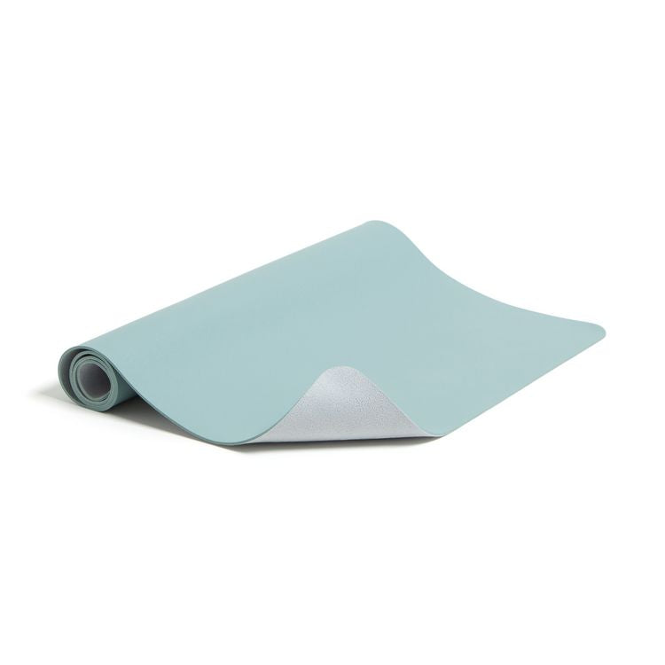 Vegan Leather Desk Pads, 23.6" x 13.7", Light Blue