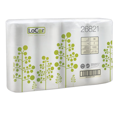 High-Capacity Bath Tissue, 2-Ply, White, 1,000 Sheets/Roll, 36 Rolls/Carton
