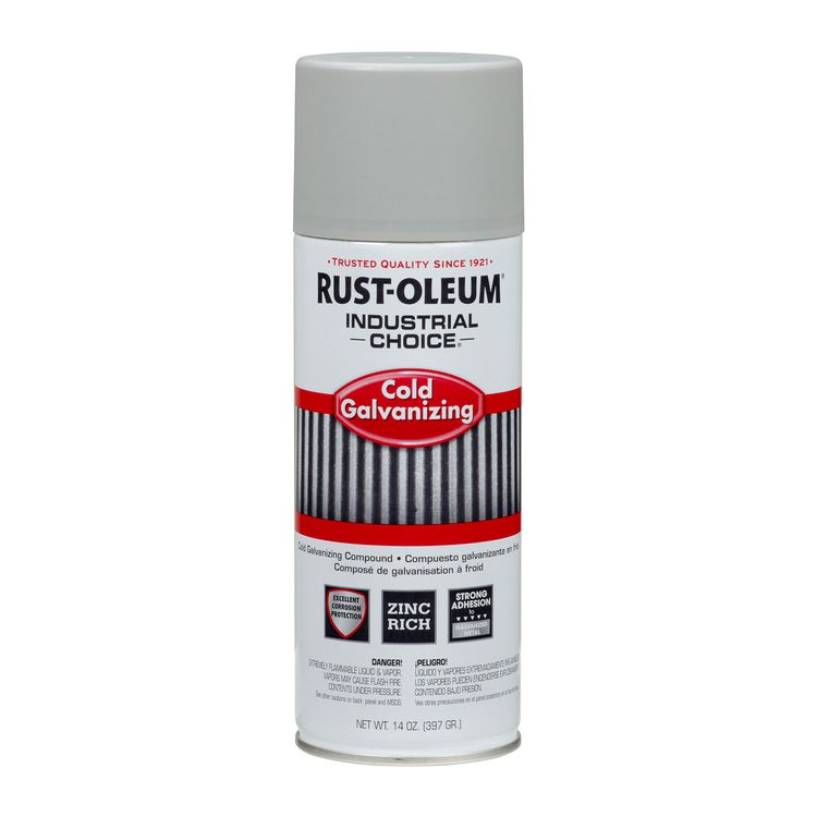 Industrial Choice Galvanizing Compound Spray, Metallic, 14 oz Aerosol Can, 6/Carton