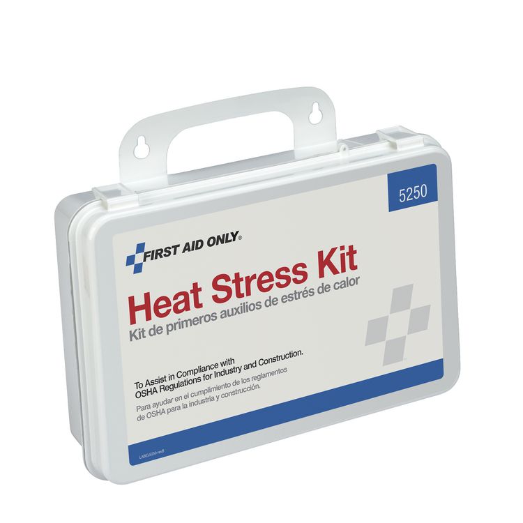 Unitized OSHA Compliant Heat Stress Kit, 26 Pieces, Plastic Case