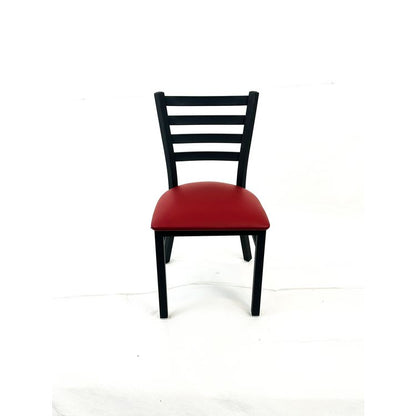 White Horse Series Side Chairs, Supports Up to 300 lb, 18" Seat Height, Burgundy Seat, Black Back, Black Base