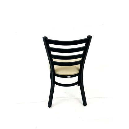 White Horse Series Side Chairs, Supports Up to 300 lb, 18" Seat Height, Taupe Seat, Black Back, Black Base