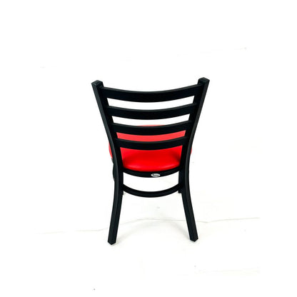 White Horse Series Side Chairs, Supports Up to 300 lb, 18" Seat Height, Red Seat, Black Back, Black Base