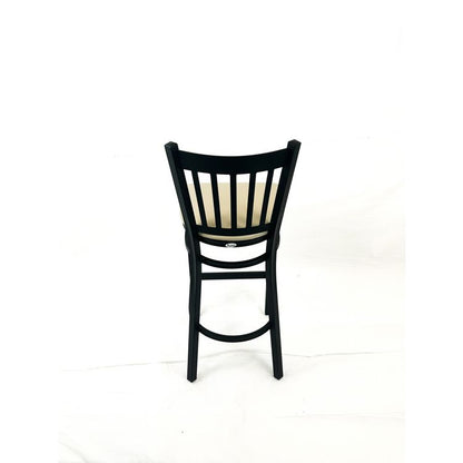 Cobra Series Barstool, Supports Up to 300 lb, 28.5" Seat Height, Taupe Seat, Black Back, Black Base