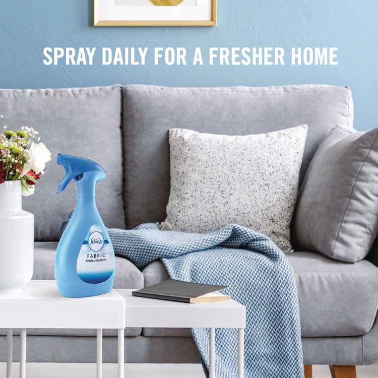 FABRIC Refresher/Odor Eliminator, Extra Strength, Original, 14.8 oz Spray Bottle, 8/Carton