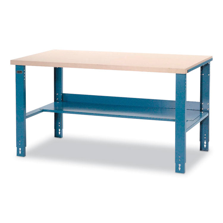 Complete Industrial Workbench, 800 lbs, 60 x 30 x 57.5 to 62.5, Blue