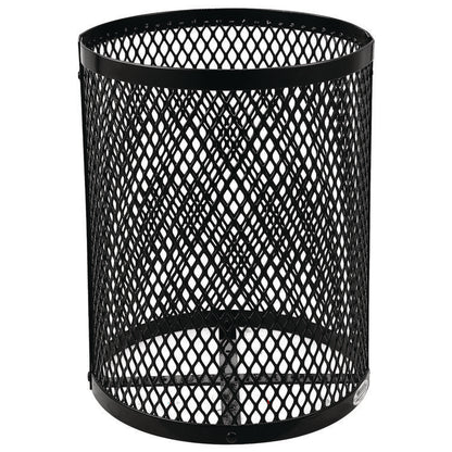 Outdoor Diamond Industrial Steel Trash Can, 36 gal, Black