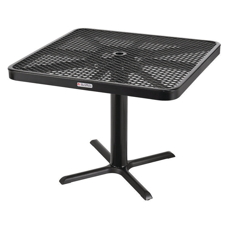 Outdoor Dining Set, Square, 36 x 36 x 36, Black Top, Black Base/Legs