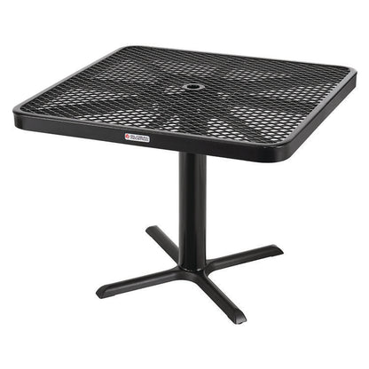 Outdoor Dining Set, Square, 36 x 36 x 36, Black Top, Black Base/Legs