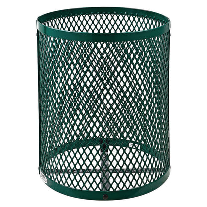 Outdoor Diamond Steel Trash Can, 36 gal, Dome Lid, Green