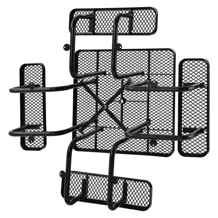 Expanded Steel Picnic Table, Square, 81 x 81 x 29.5, Black Top, Black Base/Legs
