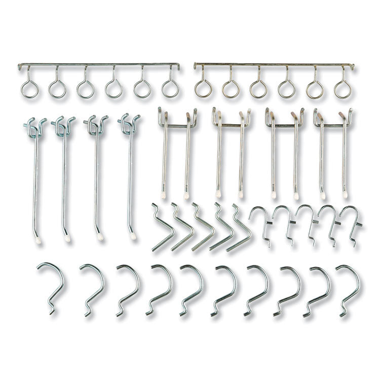 Pegboard Hooks, 30-Piece Assorted Hooks, Steel