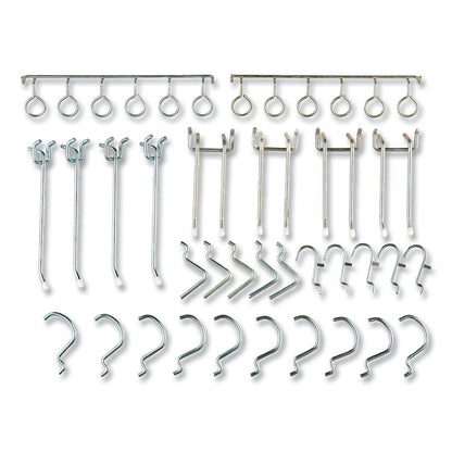 Pegboard Hooks, 30-Piece Assorted Hooks, Steel