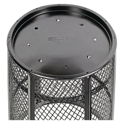 Steel Mesh Corrosion Resistant Trash Can, 48 gal, Black