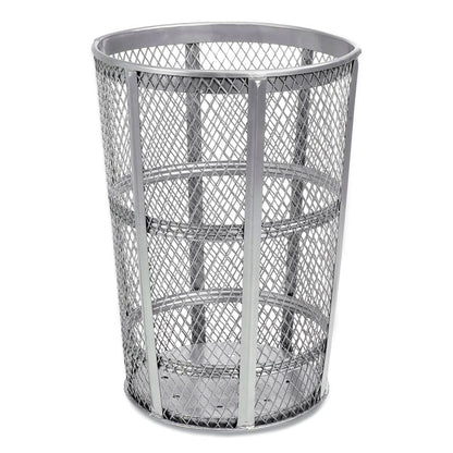 Steel Mesh Corrosion Resistant Trash Can, 48 gal, Silver