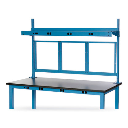 Panel Mounting Rail, For Use with Global Industrial 72" Wide Workbenches, 125 lb Weight Capacity