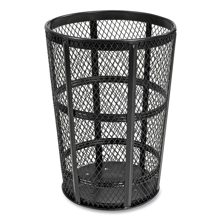 Steel Mesh Corrosion Resistant Trash Can, 48 gal, Black