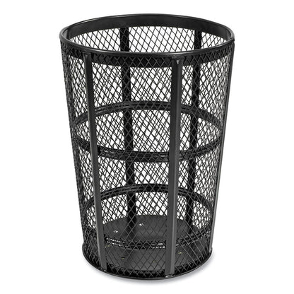 Steel Mesh Corrosion Resistant Trash Can, 48 gal, Black