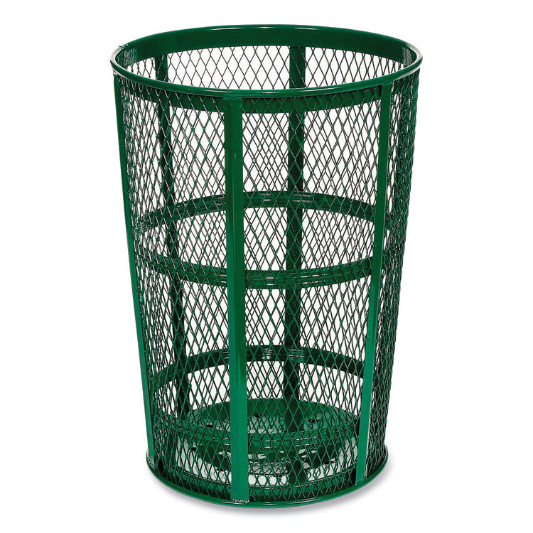 Steel Mesh Corrosion Resistant Trash Can, 48 gal, Green