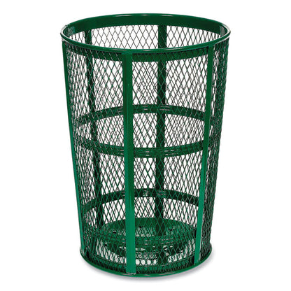 Steel Mesh Corrosion Resistant Trash Can, 48 gal, Green