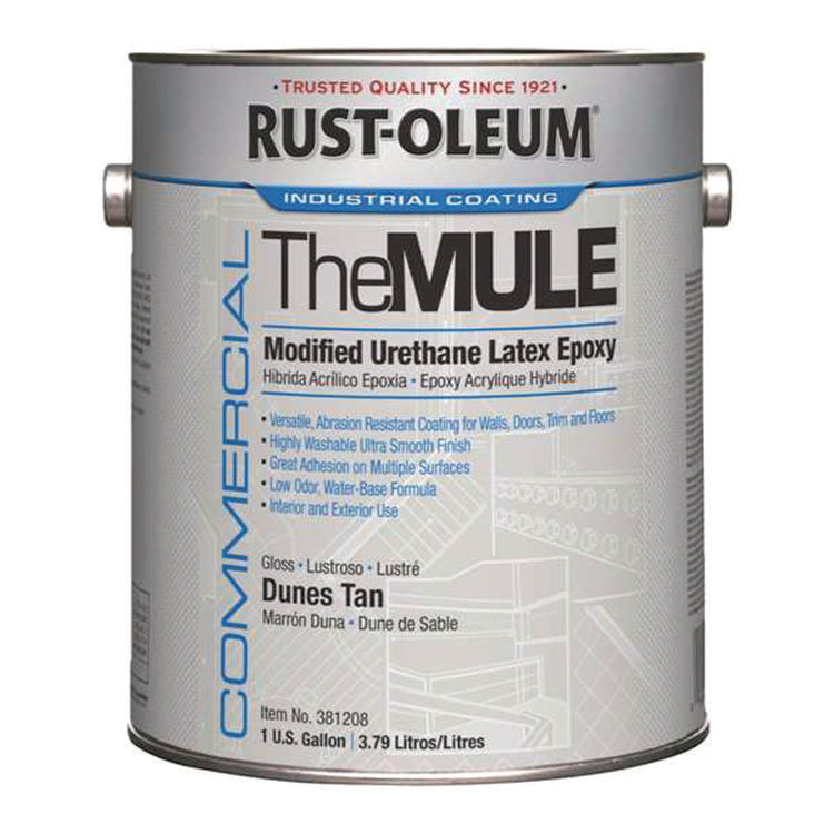 Commercial The MULE (Modified Urethane Latex Epoxy), Interior/Exterior, Gloss Dunes Tan, 1 gal Bucket/Pail, 2/Carton