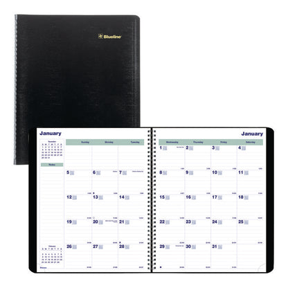 Plan and Link Monthly Planner, 11" x 9.06", Black Cover, 16-Month: Sept 2025 to Dec 2026