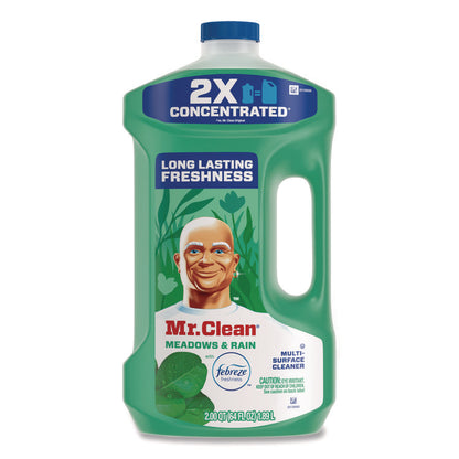 Multipurpose Cleaning Solution with Febreze, Meadows and Rain Scent, 64 oz Bottle, 4/Carton
