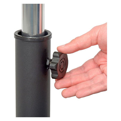 Square Umbrella Base, 1.5" x 11" Stem, Supports Up to 88 lb, Black