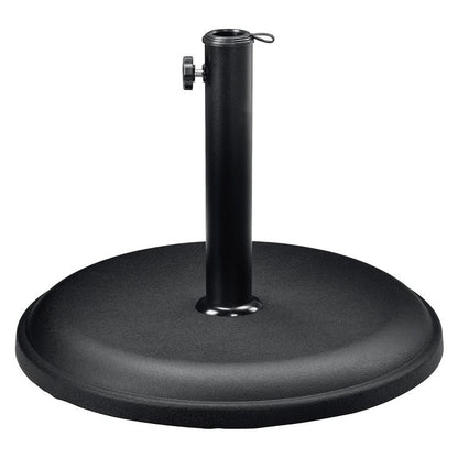Round Umbrella Base, 1.5" x 11" Stem, Supports Up to 33 lb, Black