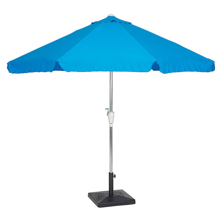 Square Umbrella Base, 1.5" x 11" Stem, Supports Up to 88 lb, Black