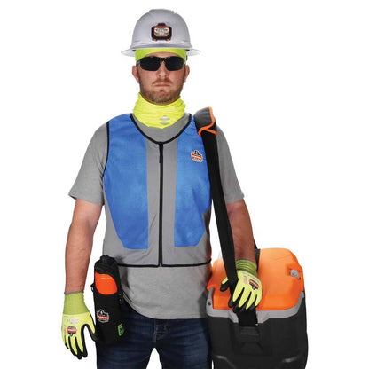 Chill-Its 6667 Wet Evaporative PVA Cooling Vest with Zipper, PVA, 4X-Large, Blue