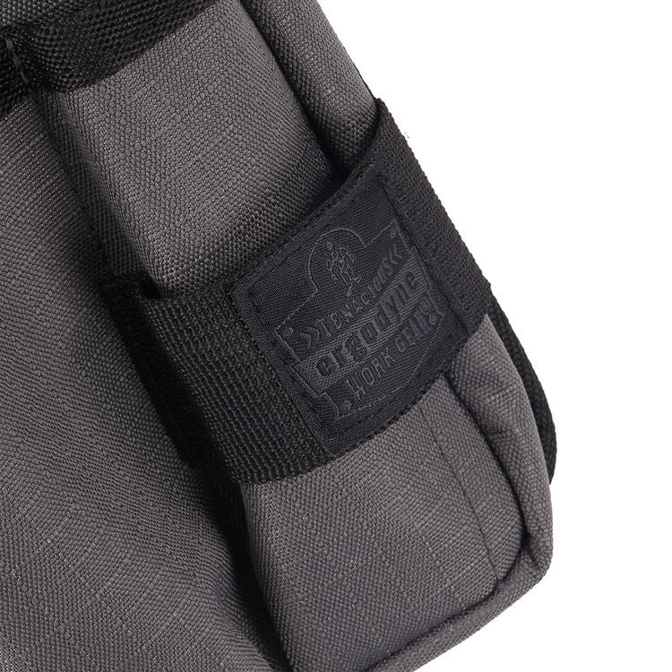 Arsenal 5568 Belt Loop Tool Pouch with Device Holster, 4 Compartments, 5 x 2 x 8.5, Polyester, Gray