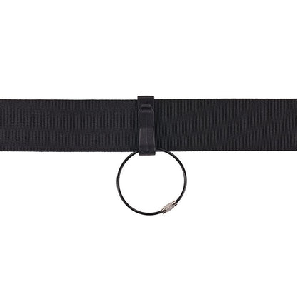 Arsenal 5719 Wire Cable Key Ring, 1.88" dia, Iron, Black, 10/Pack