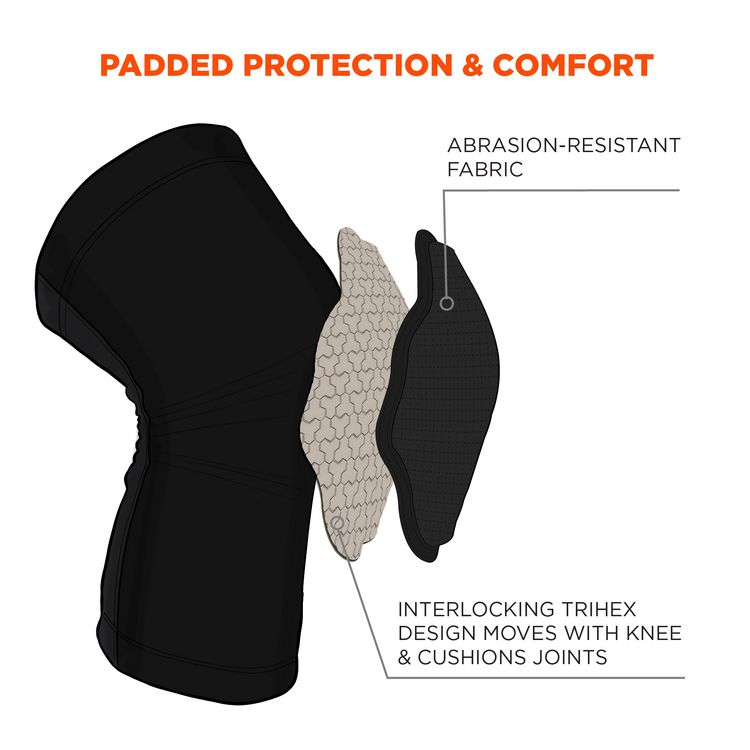 Proflex 525 Lightweight Padded Knee Sleeves, Slip-On, Large/X-Large, Black, Pair