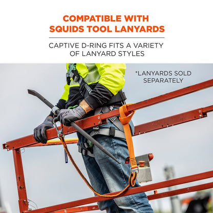 Squids 3177 Anchor Choke Strap for Tool Tethering, 60 lb Max Safe Working Capacity, 28" Long, Orange