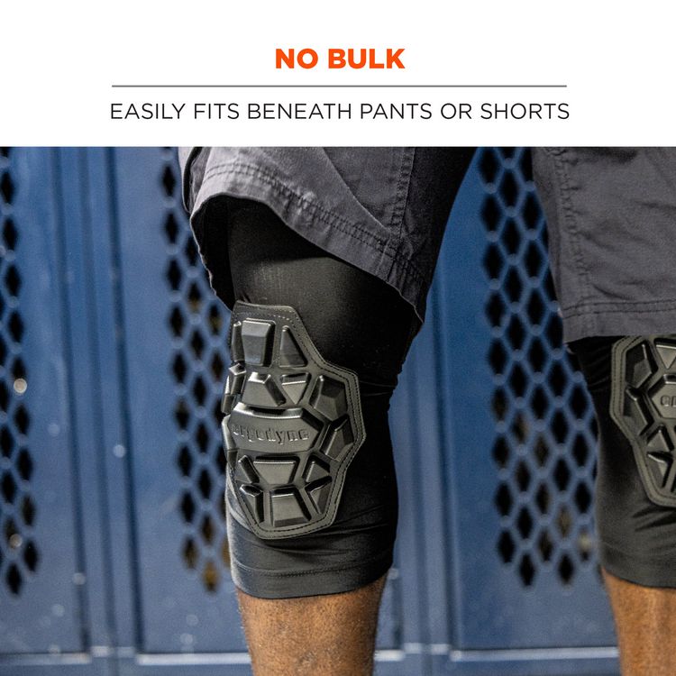 ProFlex 550 Padded Knee Sleeves with 3-Layer Foam Cap, Slip-On, Medium/Large, Black, Pair