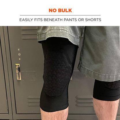 Proflex 525 Lightweight Padded Knee Sleeves, Slip-On, Large/X-Large, Black, Pair